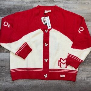Disney Red Cardigan with Mickey Mouse Design